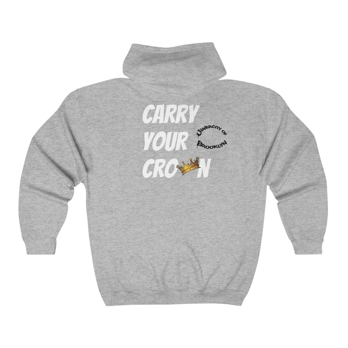 Univercity of Brooklyn Zip Up Hooded Sweatshirt