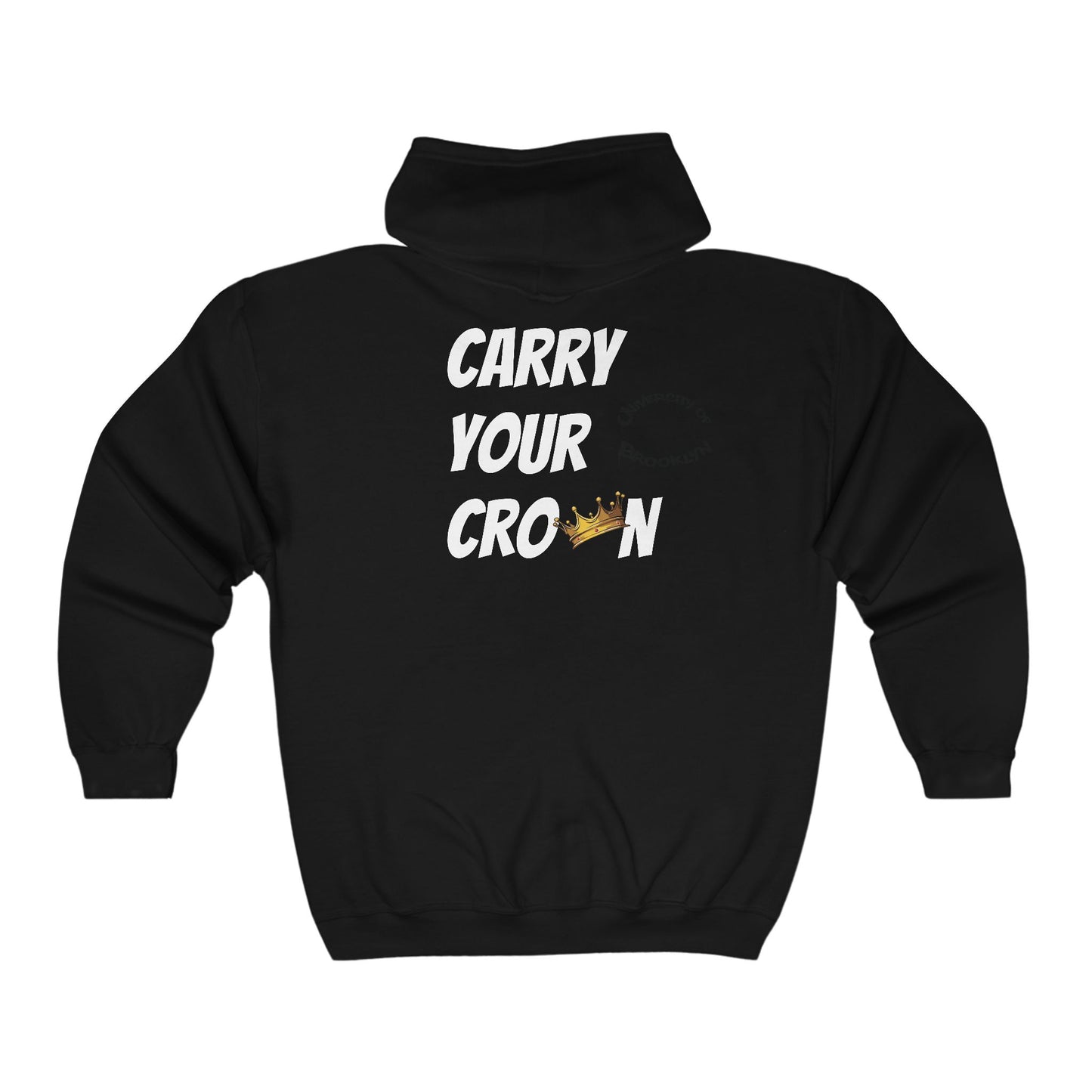 Univercity of Brooklyn Zip Up Hooded Sweatshirt