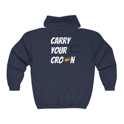 Univercity of Brooklyn Zip Up Hooded Sweatshirt